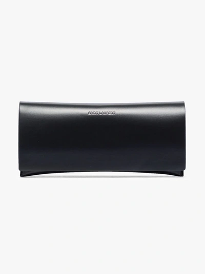 Saint Laurent Black New Wave 276 Cat Eye Sunglasses In Black