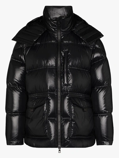 Shop Moncler Genius Gefütterte 'tethys' Jacke In Lackoptik In Schwarz