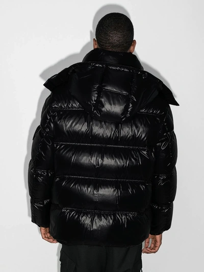 Shop Moncler Genius Gefütterte 'tethys' Jacke In Lackoptik In Schwarz