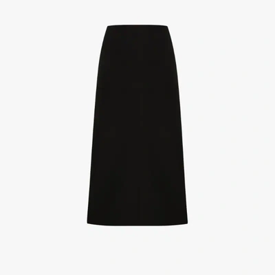 Shop Moncler Black 2 1952 High Waist Midi Skirt