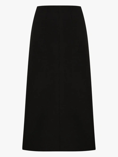 Shop Moncler Black 2 1952 High Waist Midi Skirt