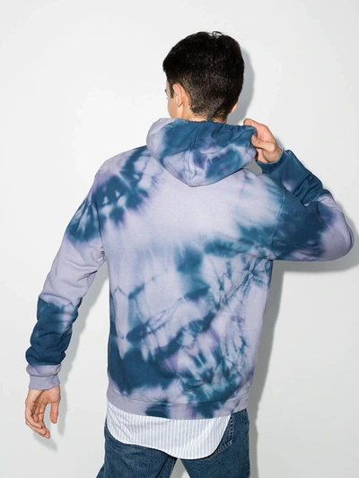 Shop John Elliott Beach Tie-dye Cotton Hoodie In Purple