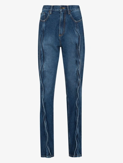 Shop Y/project Blue Twist Front Seam Jeans