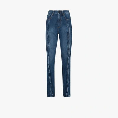 Shop Y/project Blue Twist Front Seam Jeans