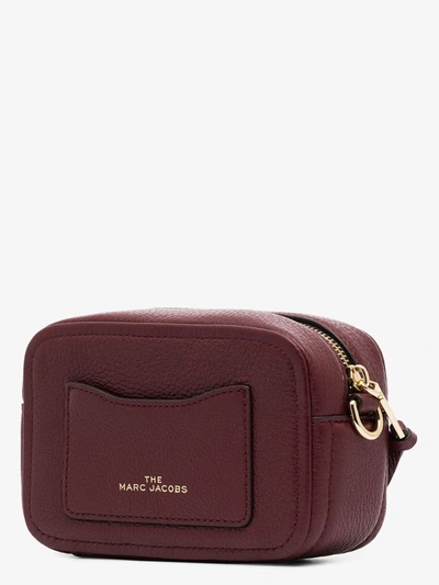 Shop Marc Jacobs Red The Softshot 17 Leather Cross Body Bag