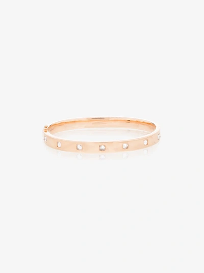 Shop Anita Ko 18k Rose Gold Oval Diamond Bracelet In Pink