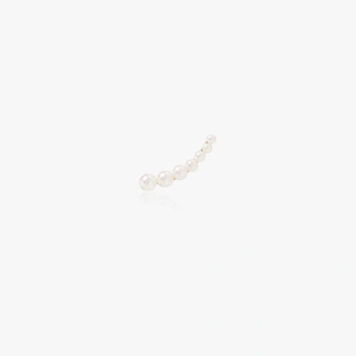 Shop Anita Ko 18k Yellow Gold Floating Pearl Earring