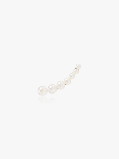 Shop Anita Ko 18k Yellow Gold Floating Pearl Earring