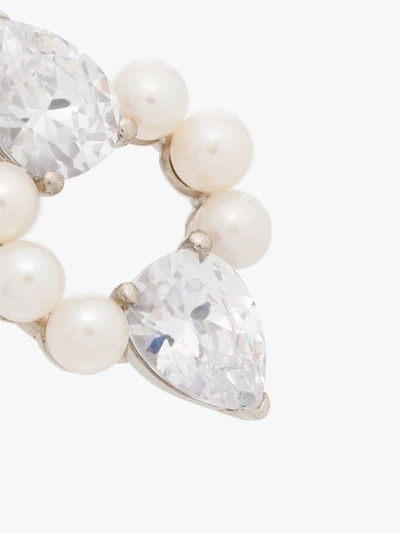 Shop Apples & Figs Sterling Silver Eternity Crystal Pearl Earrings
