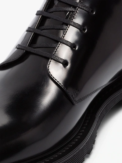 Shop Saint Laurent Black Cesna 20 Leather Ankle Boots