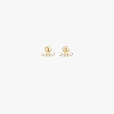 GUCCI GOLD TONE GG PEARL EARRINGS 629565I462015595831