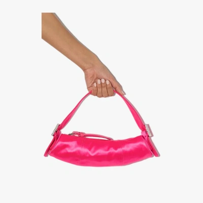 Shop By Far Pink Kubi Tube Silk Mini Bag