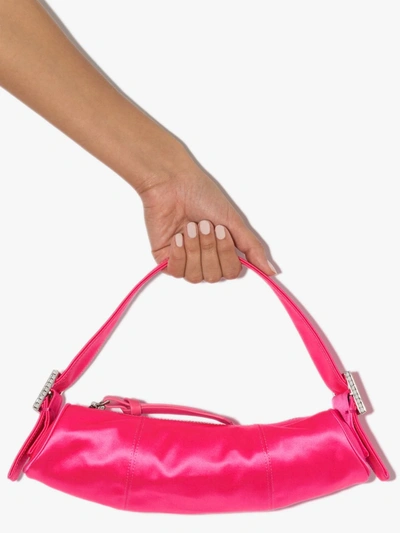 Shop By Far Pink Kubi Tube Silk Mini Bag