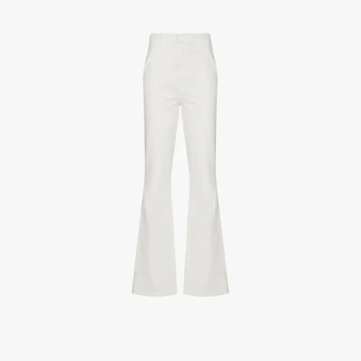 Shop J Brand High Waist Flared Jeans In White