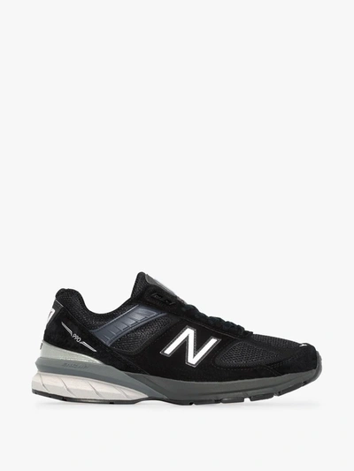 Shop New Balance Black 990 V5 Low Top Sneakers