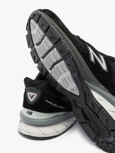 Shop New Balance Black 990 V5 Low Top Sneakers