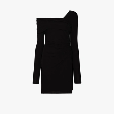 Shop Emilio Pucci Black X Koché Off-the-shoulder Mini Dress