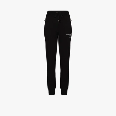 Shop Dolce & Gabbana Black Logo Track Pants