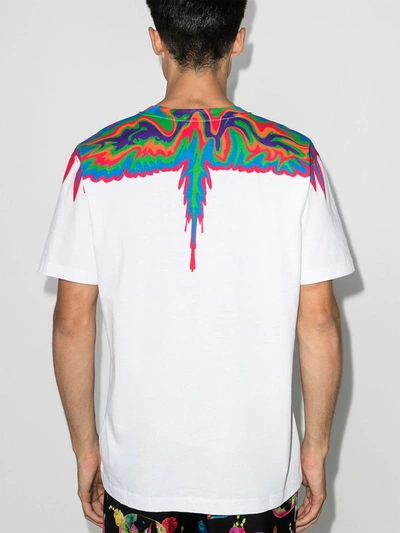 Shop Marcelo Burlon County Of Milan Psychedelic Wings Cotton T-shirt In Multicolour