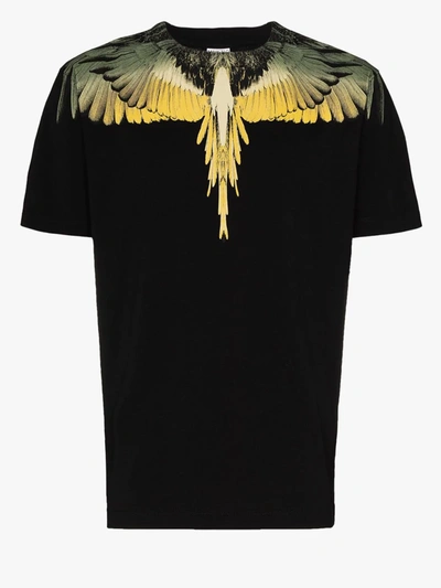 Shop Marcelo Burlon County Of Milan Wings Cotton T-shirt In Black