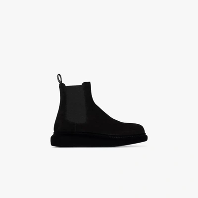 Shop Alexander Mcqueen Black Hybrid Suede Boots