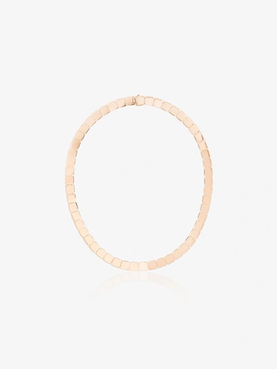 Shop Anita Ko 18k Rose Gold Harlow Link Necklace In Pink