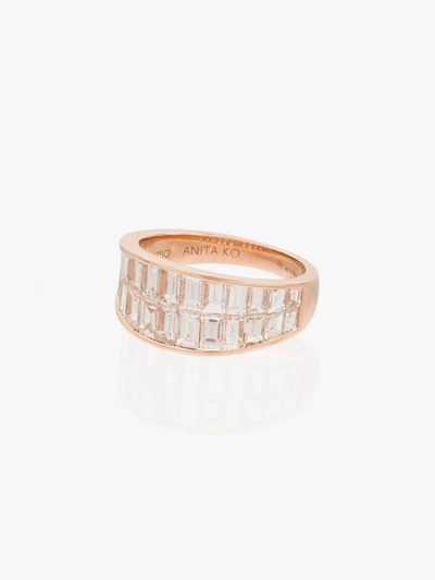 Shop Anita Ko 18k Rose Gold Galaxy Diamond Ring In Pink