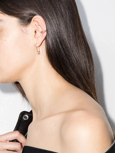 Anita Ko 18kt Rose Gold Trillion Diamond Ear Cuff In Yellow