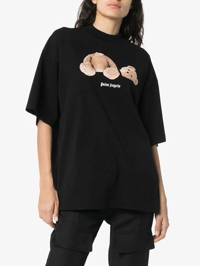 Shop Palm Angels Bear Print Oversized T-shirt - Women's - Cotton In Black