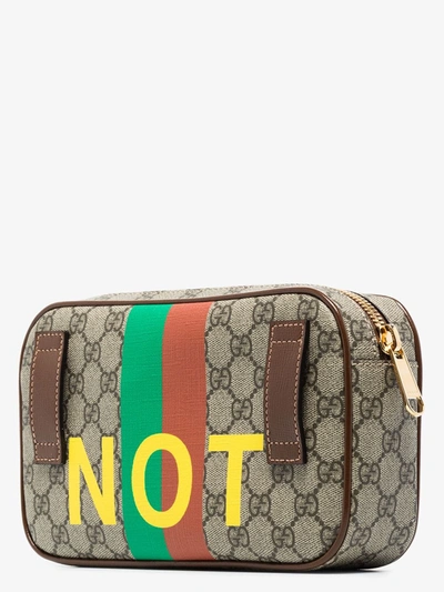 Shop Gucci Multicoloured Fake/not Gg Supreme Cross Body Bag In Neutrals