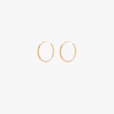Shop Isabel Marant Gold Tone Crystal Hoop Earrings
