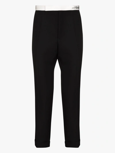 Shop Haider Ackermann Black Cropped Tailored Trousers