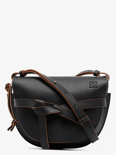 Shop Loewe Black Gate Small Leather Cross Body Bag