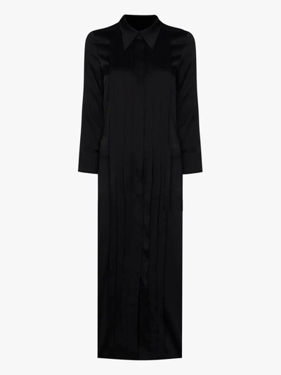 Shop Khaite Gabby Midi Dress In Black