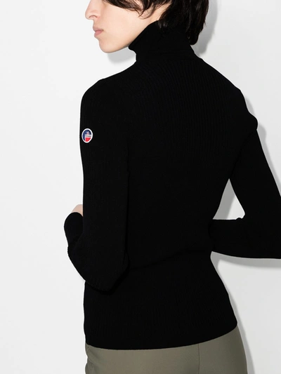Fusalp Womens Noir Alisier Turtle-neck Stretch-knit Top Xs In Schwarz