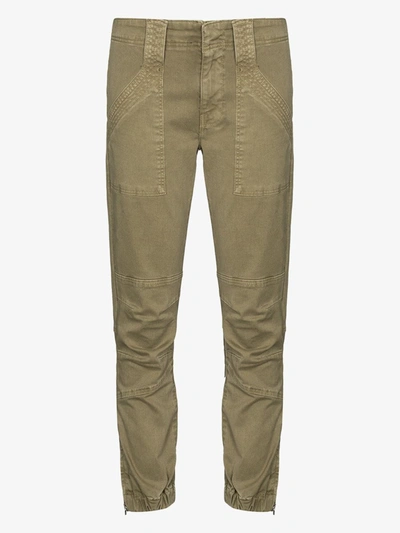 Shop Frame Cropped Cargo Trousers In Green