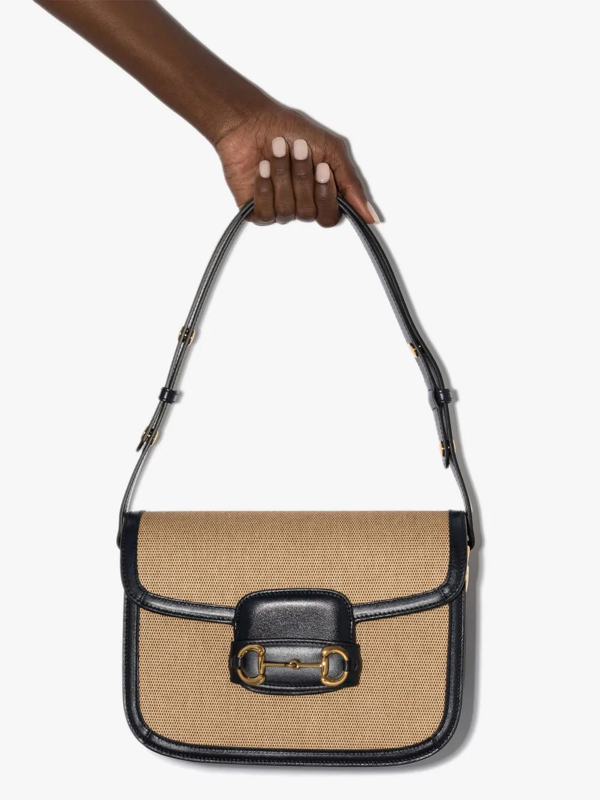 Gucci 1955 Horsebit-embellished Shoulder Bag In Neutrals | ModeSens
