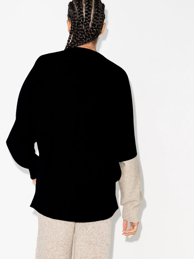 Shop Issey Miyake Cutout Detail Sweater In Blue