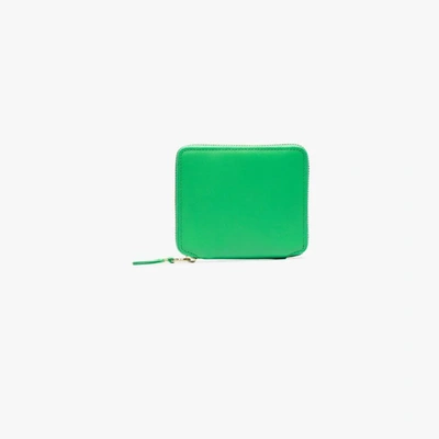 Shop Comme Des Garçons Green Classic Zip-around Leather Wallet
