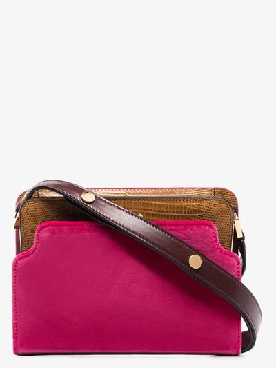 Shop Marni Pink Trunk Reverse Small Shoulder Bag