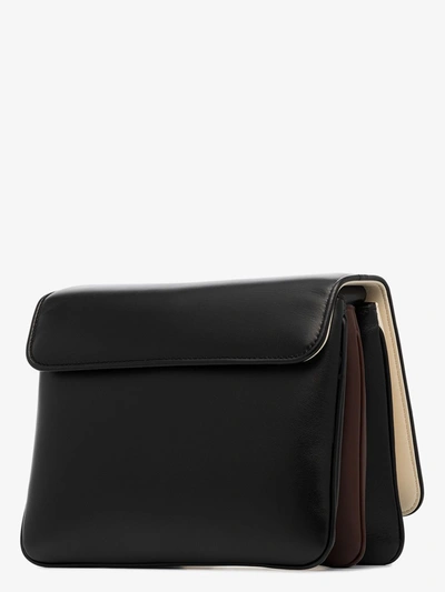 Shop Fendi Black Id Medium Leather Shoulder Bag