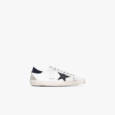 Shop Golden Goose White Superstar Leather Sneakers