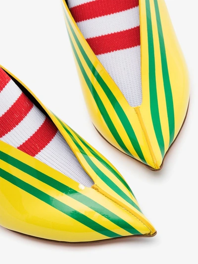 Shop Y/project Yellow 70 Sock Detail Leather Mules