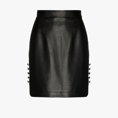 Shop Materiel Black Faux Leather High Waist Mini Skirt