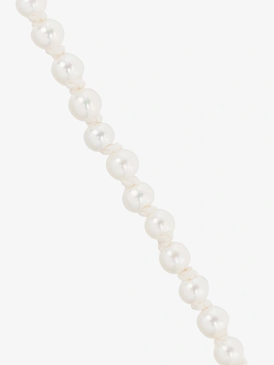 Shop Sophie Bille Brahe 14k Gold Pearl Necklace In White