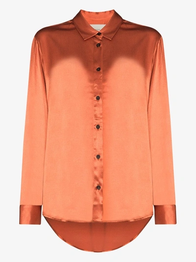 Shop Asceno Milan Oversized Shirt In Orange