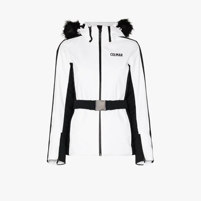 Shop Colmar Two Tone Hooded Ski Jacket In White
