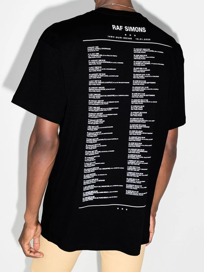 Shop Raf Simons Tour Cotton T-shirt In Black