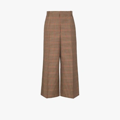 Shop Joseph Travis Check Tweed Trousers In Brown