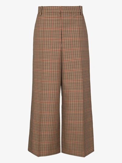 Shop Joseph Travis Check Tweed Trousers In Brown